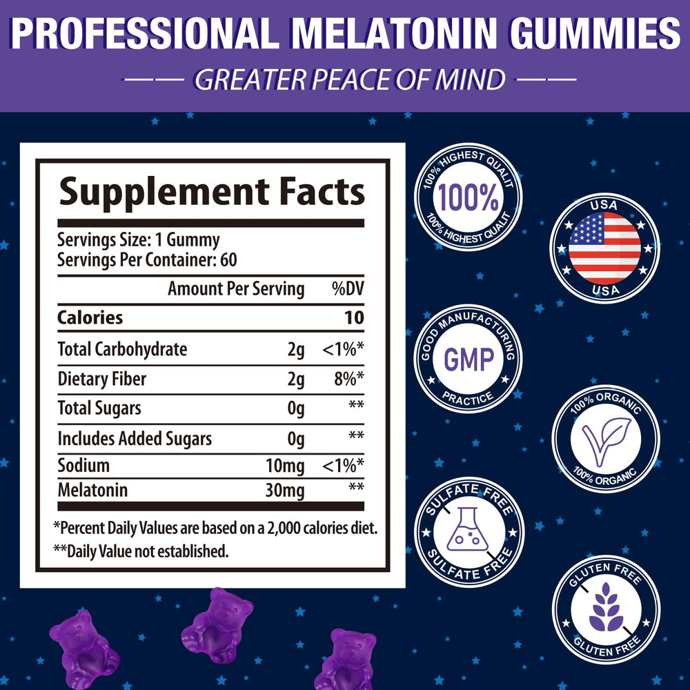 Gomhoreye melatonina gomitas 30 mg en dosis lista para tomar