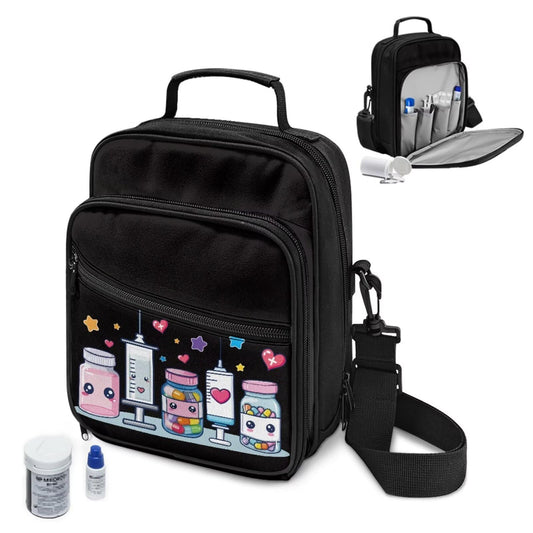 Gomyblomy insulin-pen-travel-case image shows secure carry and easy access during trips.