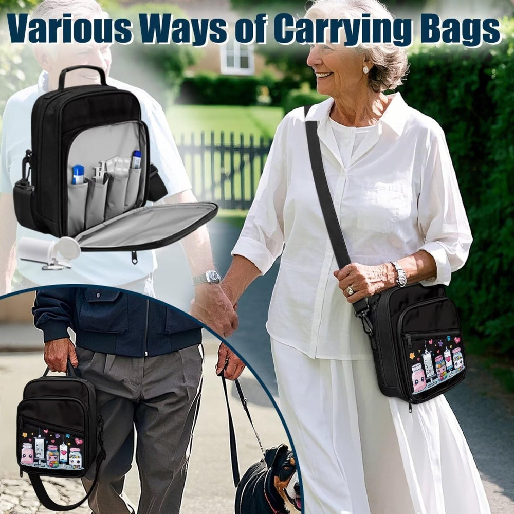 Gomyblomy shoulder-strap-bag image demonstrates hands-free transport and adjustable comfort.
