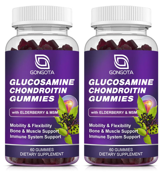GONGOTA Glucosamine Chondroitin Gummies bottle for joint support and daily mobility.