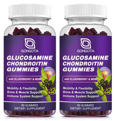 GONGOTA Glucosamine Chondroitin Gummies bottle for joint support and daily mobility.