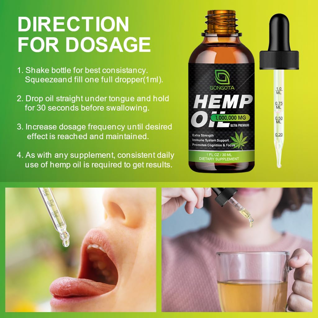 GONGOTA hemp oil dosage spoon setup for precise, convenient servings