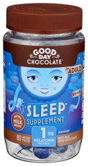 Good Day Chocolate melatonin bottle for convenient evening use and routine support.