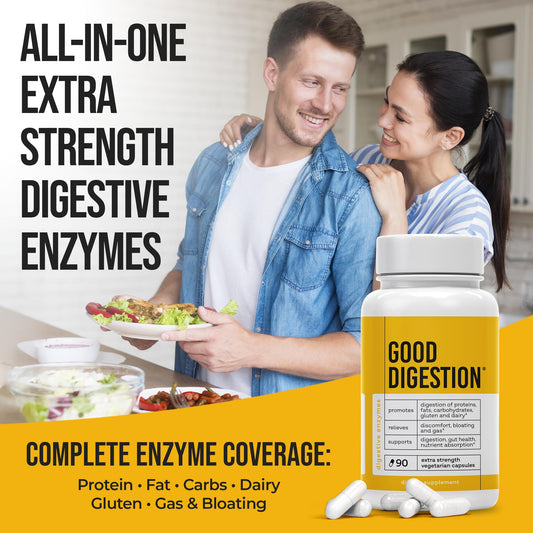 Good Digestion capsules closeup for easier daily digestion.