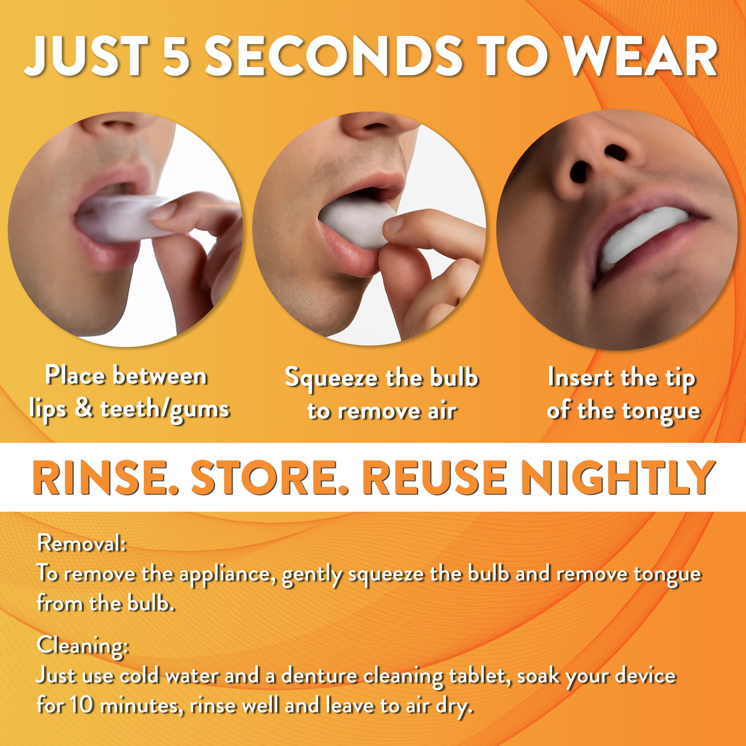 FDA-cleared snoring aid, proudly made in the USA.