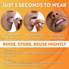 FDA-cleared snoring aid, proudly made in the USA.