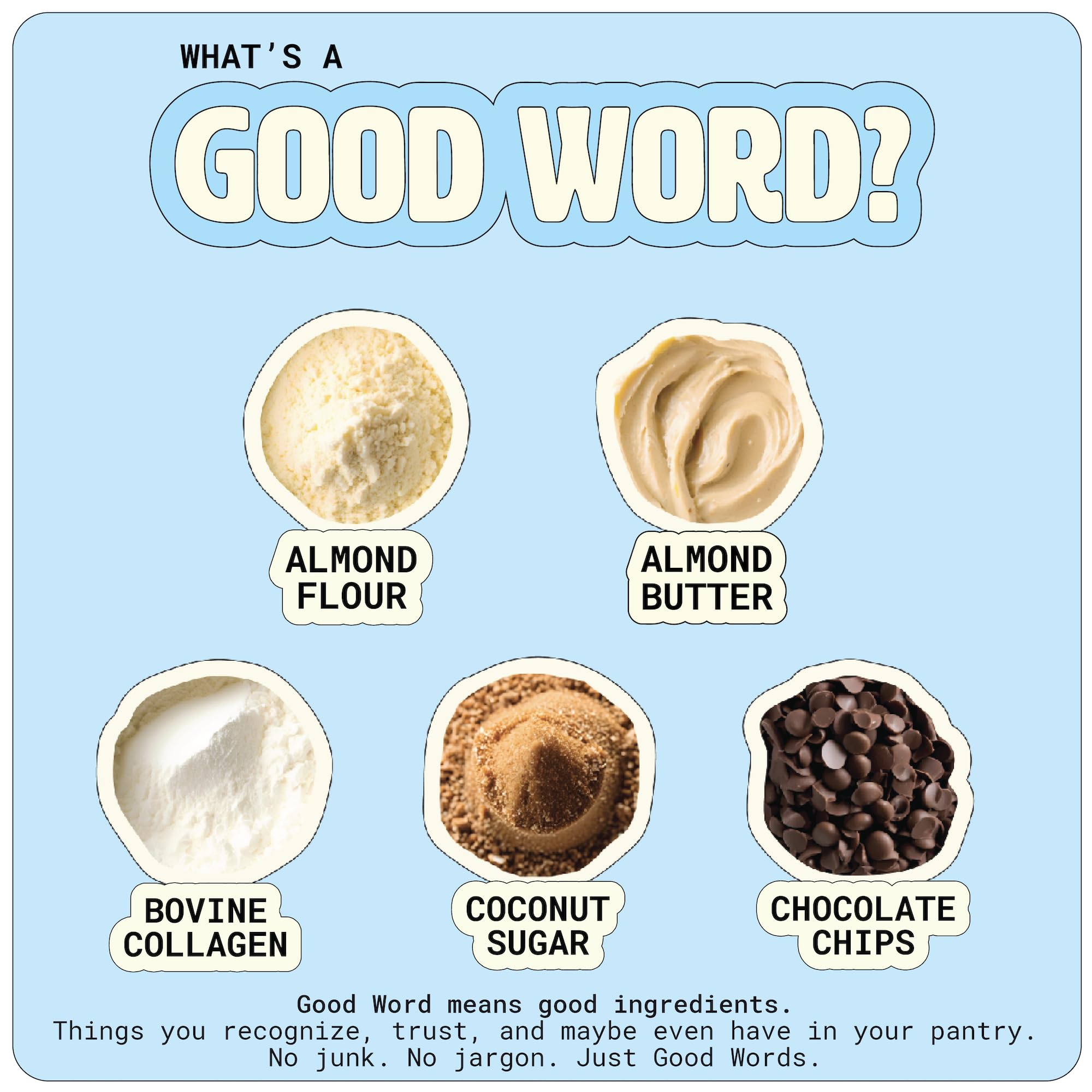 Good Word Gluten-free and dairy-free cookie, crafted with almond butter.