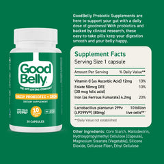 GoodBelly packaging emphasizes 15+ years of brand trust