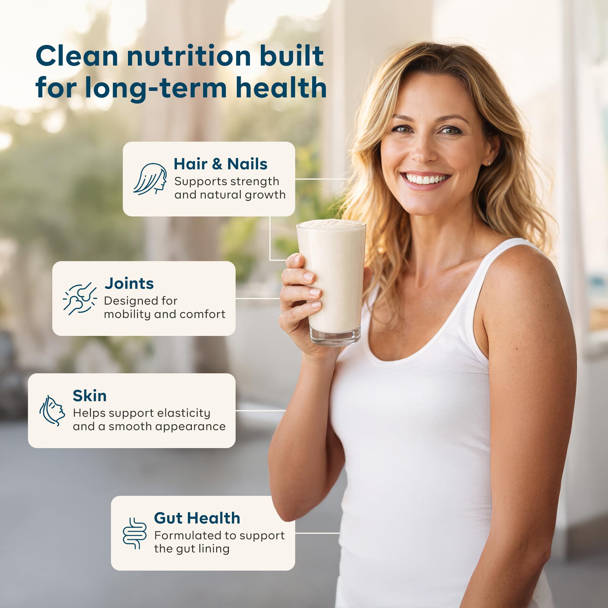 Goode Health SUPR Collagen powder with fiber and polyphenols supports gut-conscious nutrition.
