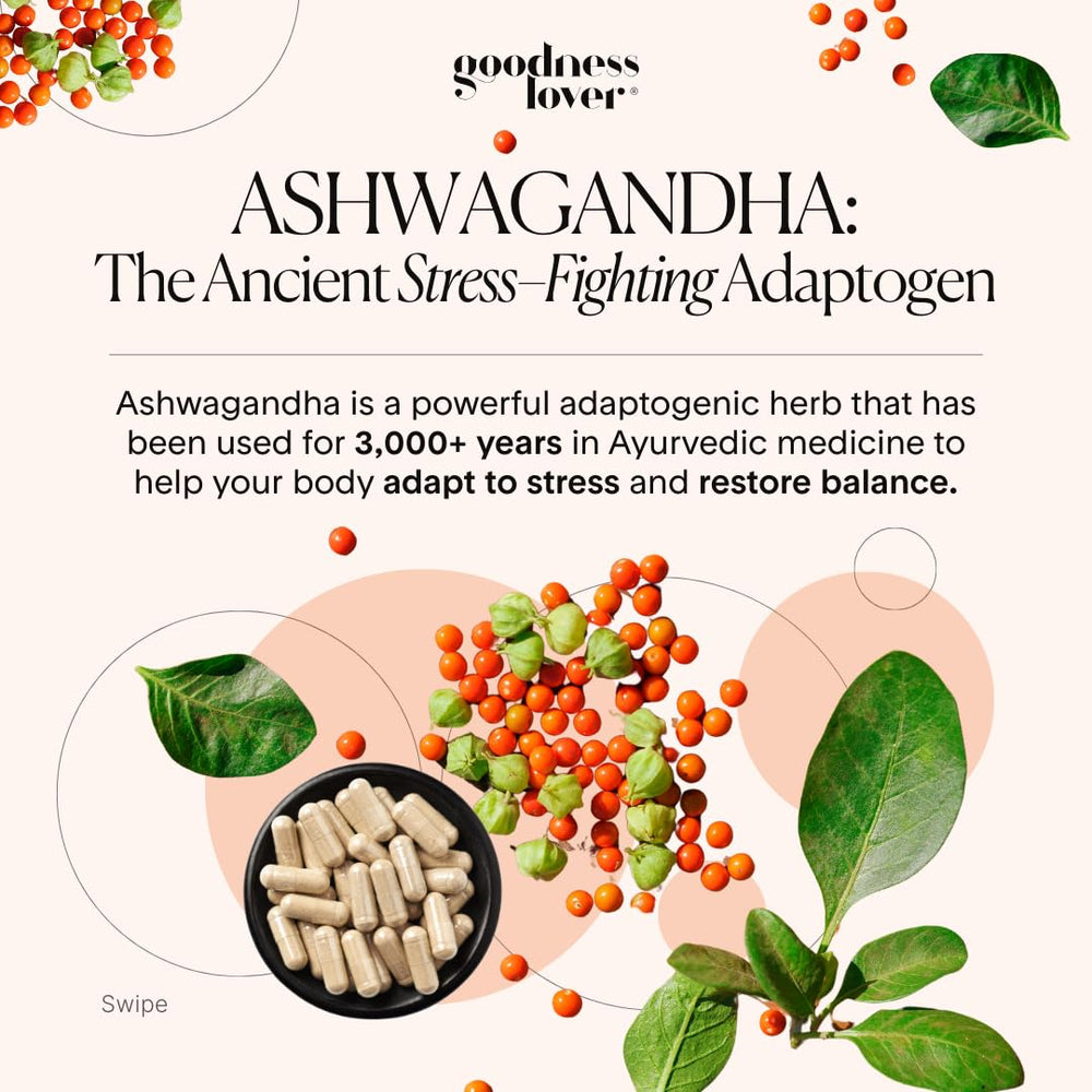 Goodness Lover Ashwagandha with black pepper blend for absorption and balance
