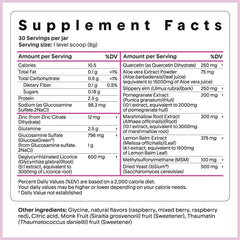 Goodness Lover Gut Soothe & Glow scoop dispensing for easy daily servings.