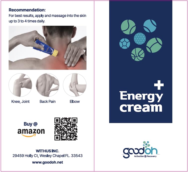 GOODOH Muscle Relief Cream texture demonstrates fast-absorbing formula during activity.