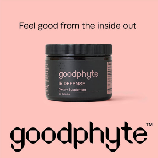 Goodphyte IBS Relief Digestive Tablets close-up highlighting gentle gut comfort.