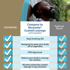 GoodSense ice mint lozenges on the go provide discreet craving relief.