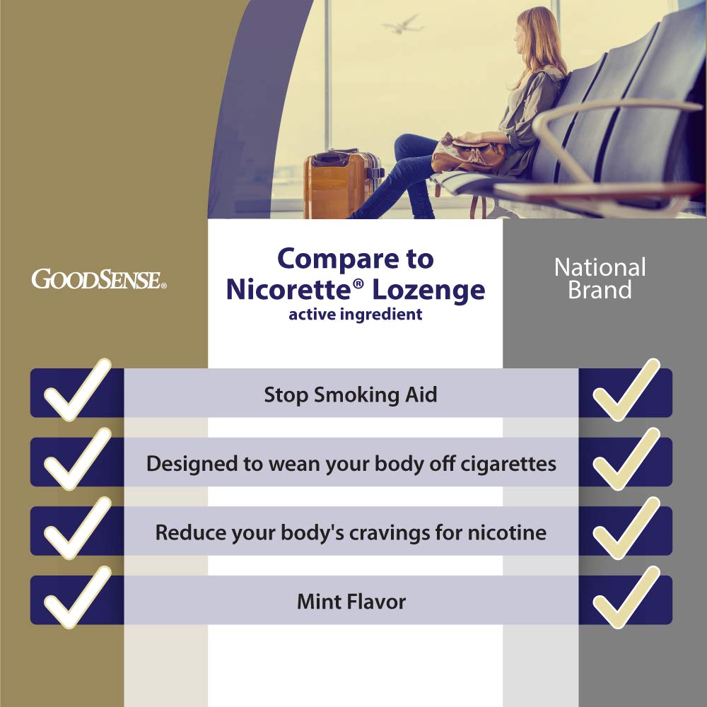 GoodSense mint lozenge closeup with refreshing flavor cue