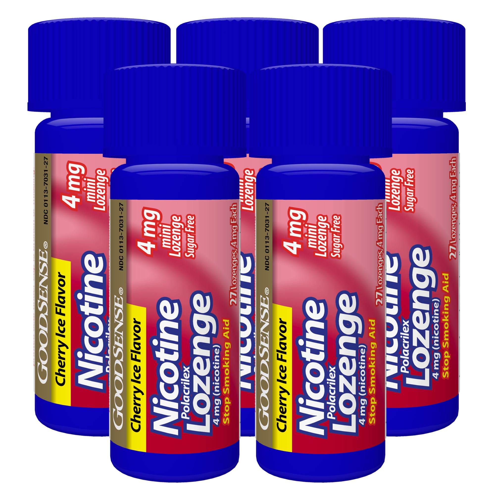 GoodSense 4 mg Cherry Ice foil-wrapped lozenge for daily use and cravings relief.
