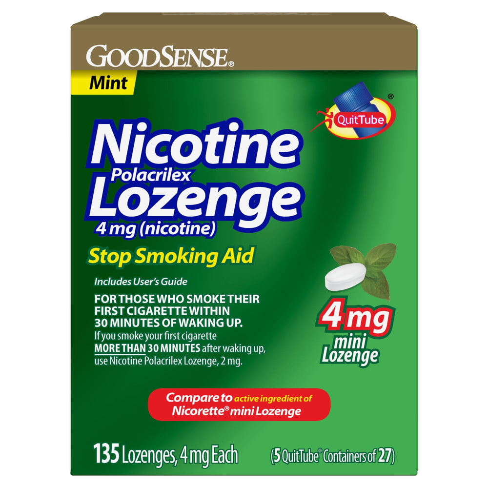 GoodSense Mini Nicotine Lozenges Mint Pack on the go for craving control.
