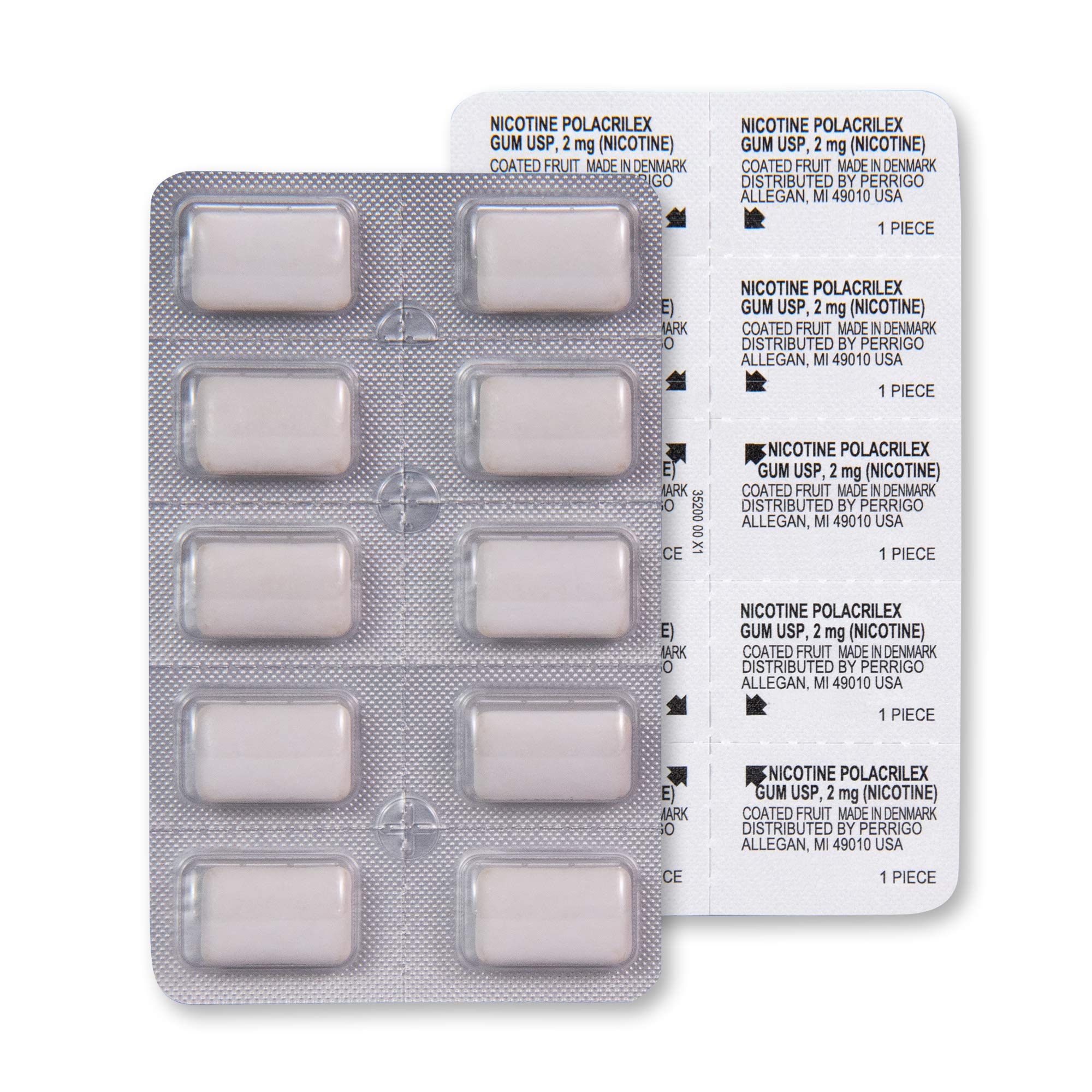 GoodSense nicotine gum 2 mg fruit flavor in use for quick cravings relief
