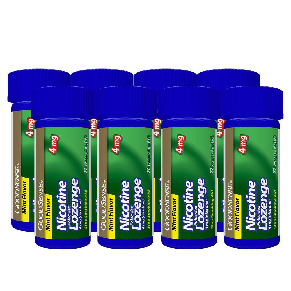 GoodSense nicotine lozenge compared to Nicorette for familiar relief