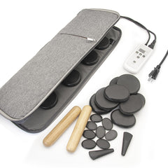 Goodtar hot stone massage kit with basalt stones for at-home spa use.