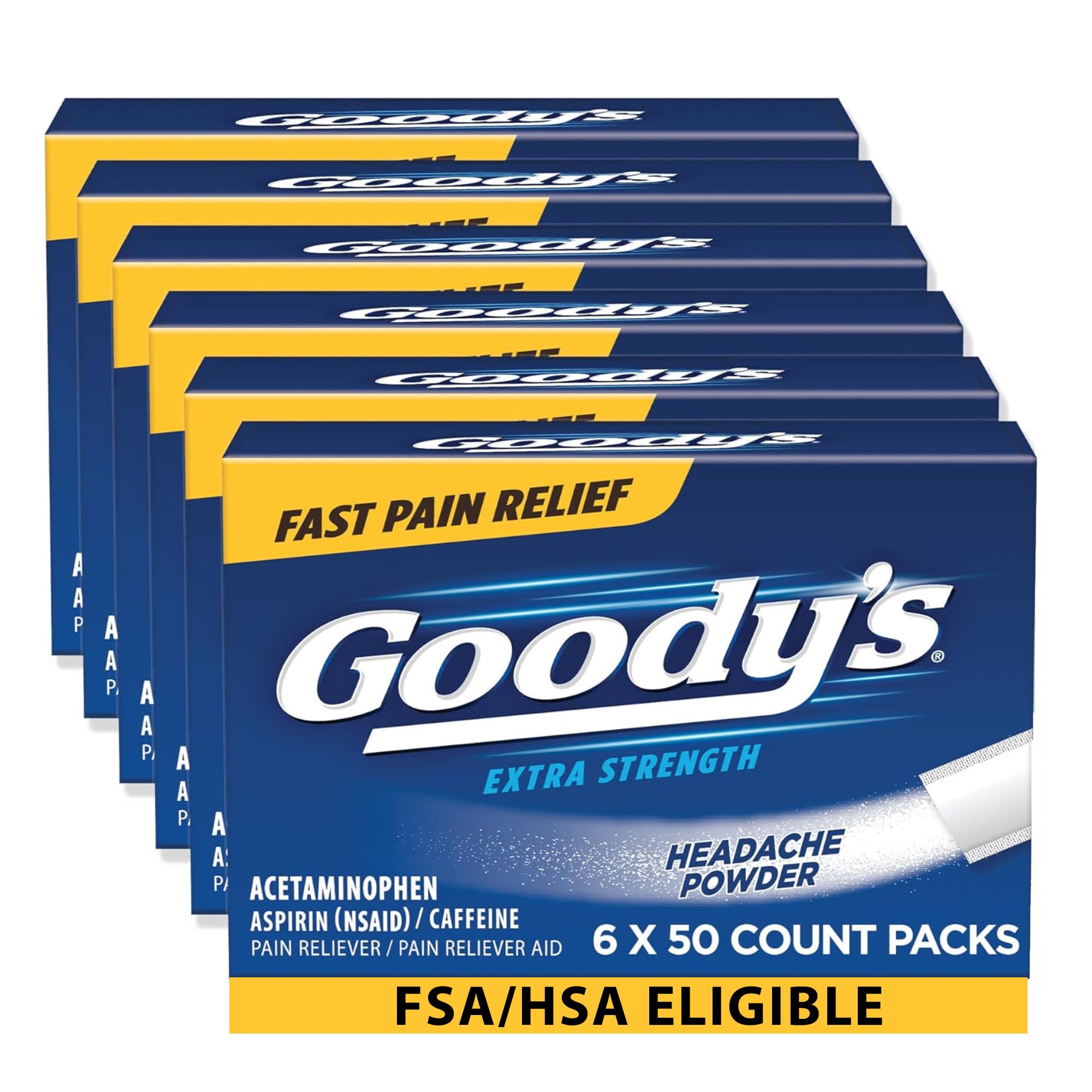 Goody's Extra Strength Headache Powder stick packs for fast on-the-go relief.