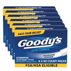 Goody's Extra Strength Headache Powder stick packs for fast on-the-go relief.