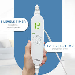 GOQO TOMO digital control panel shows precise temperature and timer options
