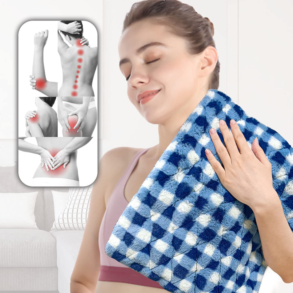 GOQO TOMO plush plaid cover closeup for cozy, machine-washable care
