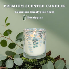 GORGE MOMENT set of three candles displayed on shelf for relaxation ambiance.