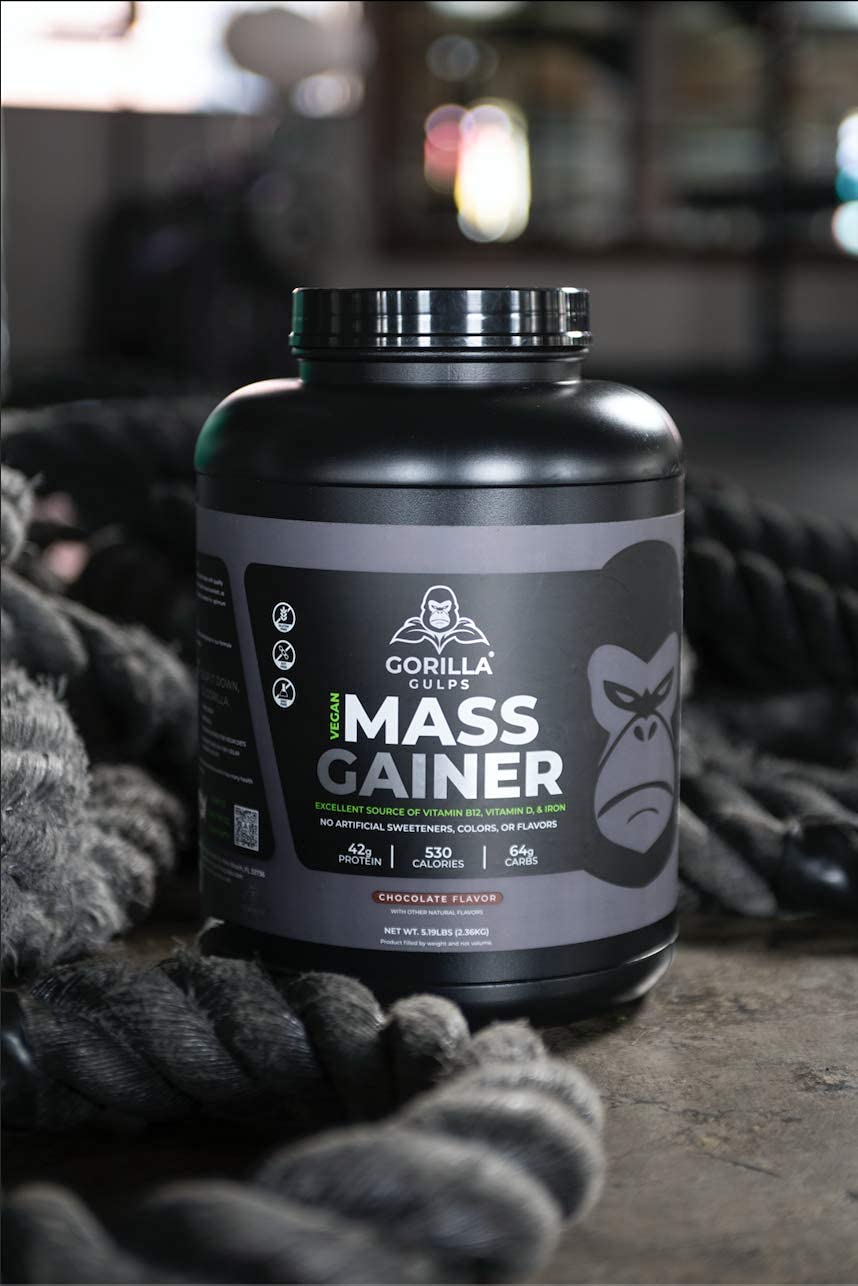 Gorilla Gulps nutrition label close-up highlights vitamins and minerals.