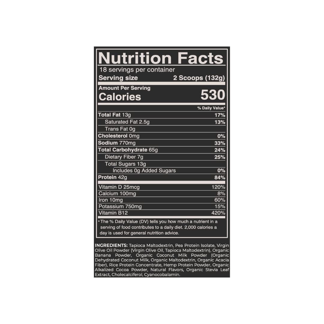 Virgin olive oil powder adds healthy fats to Gorilla Gulps protein mix.