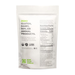 Gorilla Gulps unflavored protein powder scoop ready for versatile use.