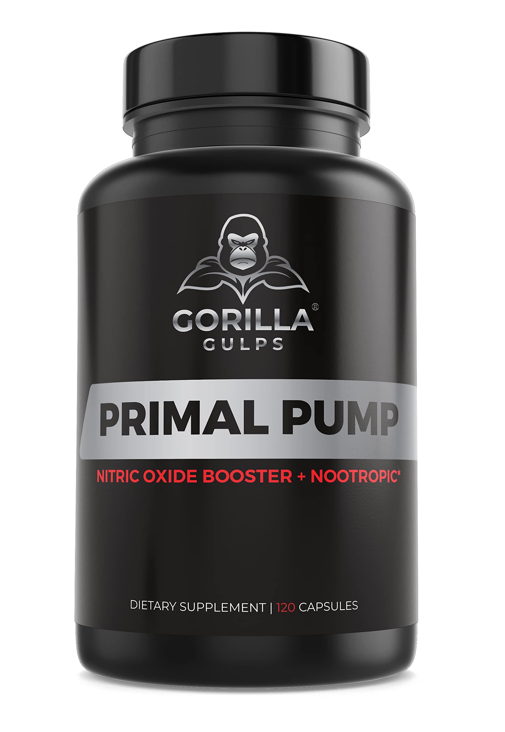 Gorilla Gulps Primal Pump bottle pour showing potential for stronger pumps during workouts.