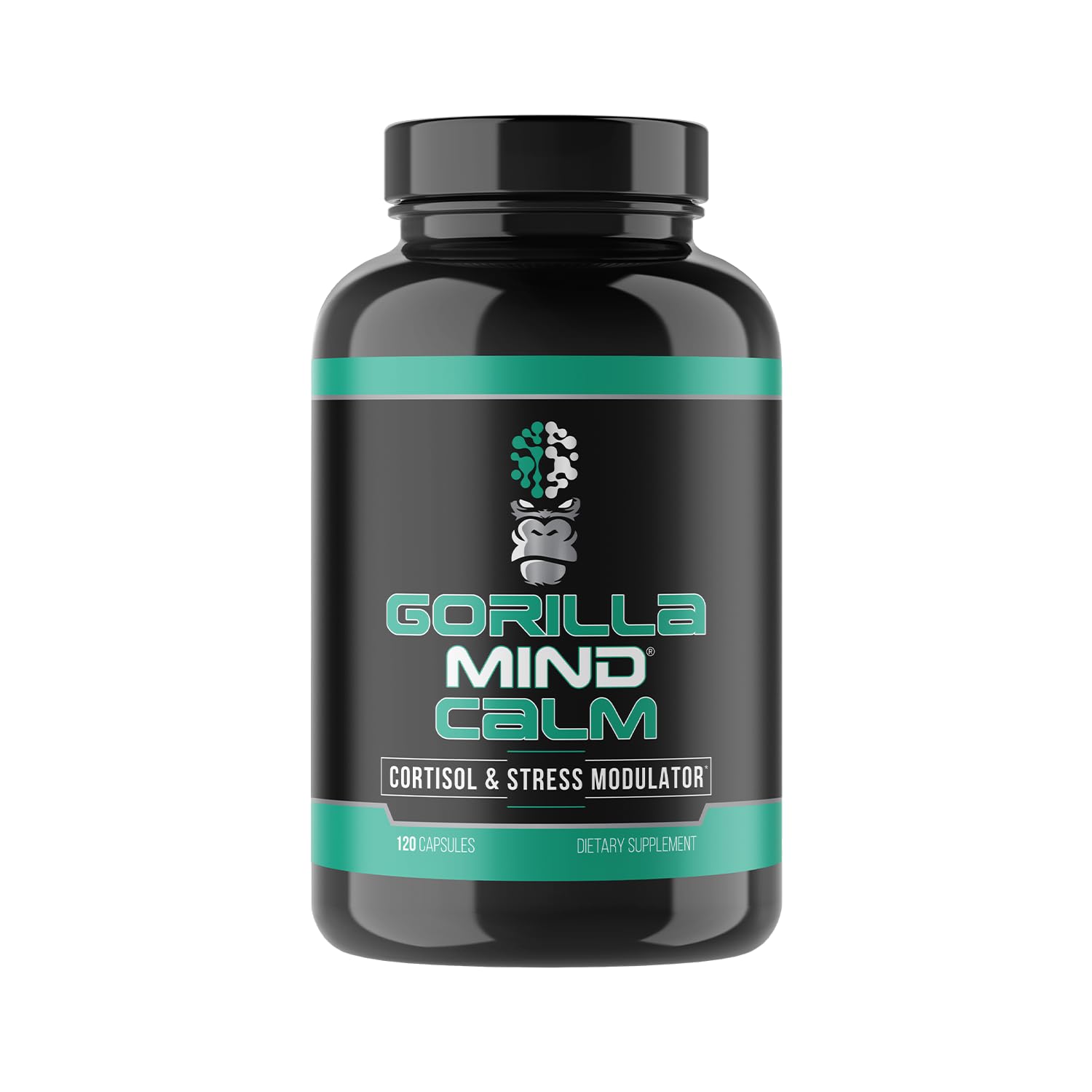 Gorchilla Mind Calm bottle front view highlighting stress relief and calm focus.