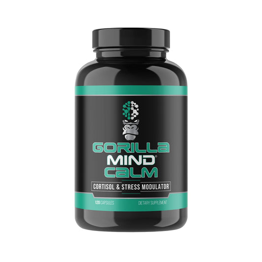 Gorchilla Mind Calm bottle front view highlighting stress relief and calm focus.