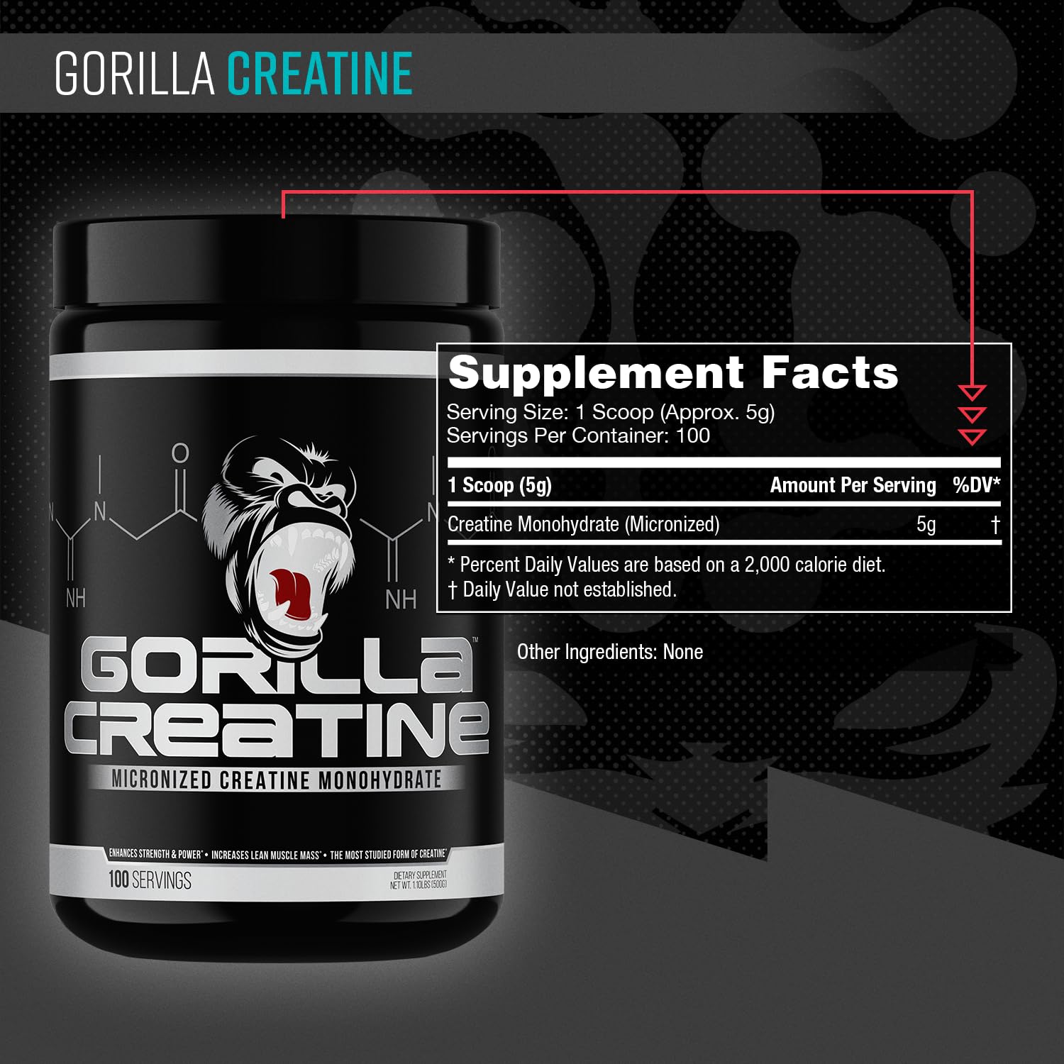 Gorilla Mind Creatine powder dissolving in water for fast uptake