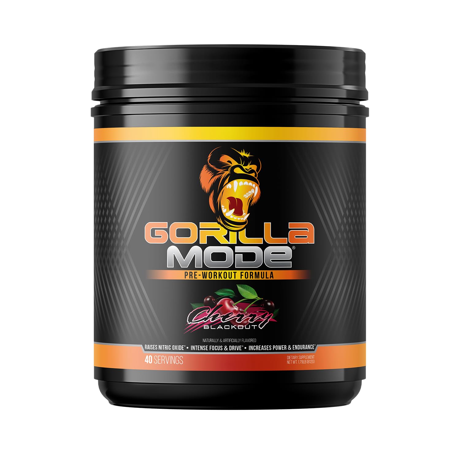 Gorilla Mind Gorilla Mode bottle close-up for potent workout energy and focus.