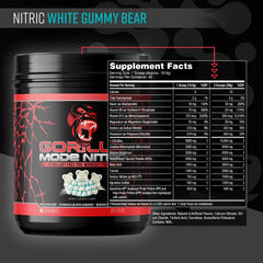 Gorilla Mind Gorilla Mode Nitric powder poured into a shaker showing smooth mixability