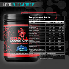 Gorilla Mind blue raspberry shaker showing smooth mix for pumps and energy