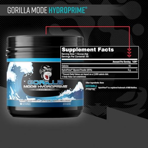 Gorilla Mind HydroPrime powder being poured into a shaker for smooth mixing