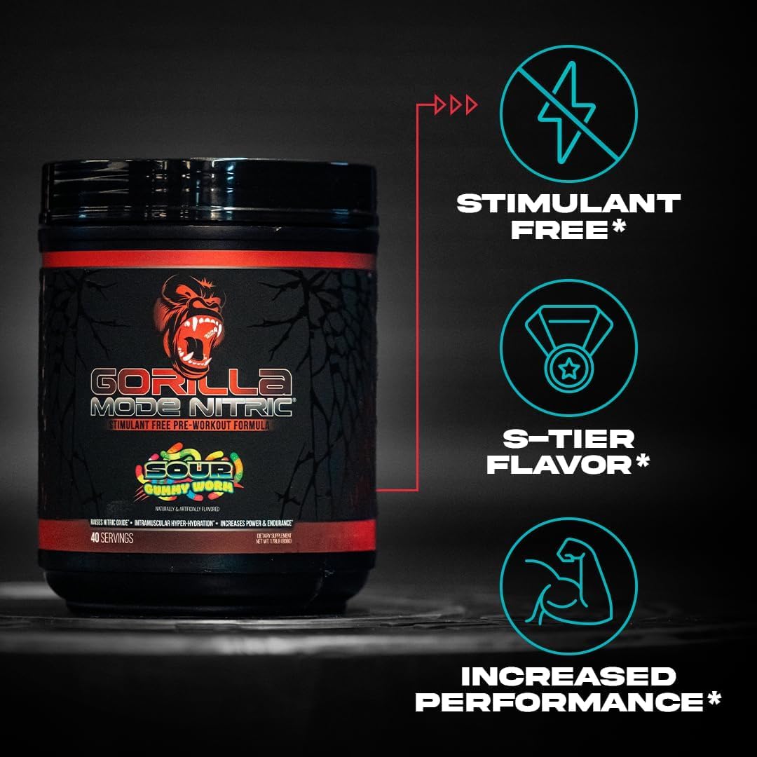 Scoop dissolving in water with Gorilla Mind Nitric Up for smooth mixing and full flavor