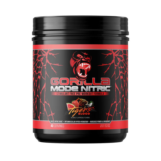 Gorilla Mind Nitric Up tub front view highlighting premium stimulant-free formula for pumps