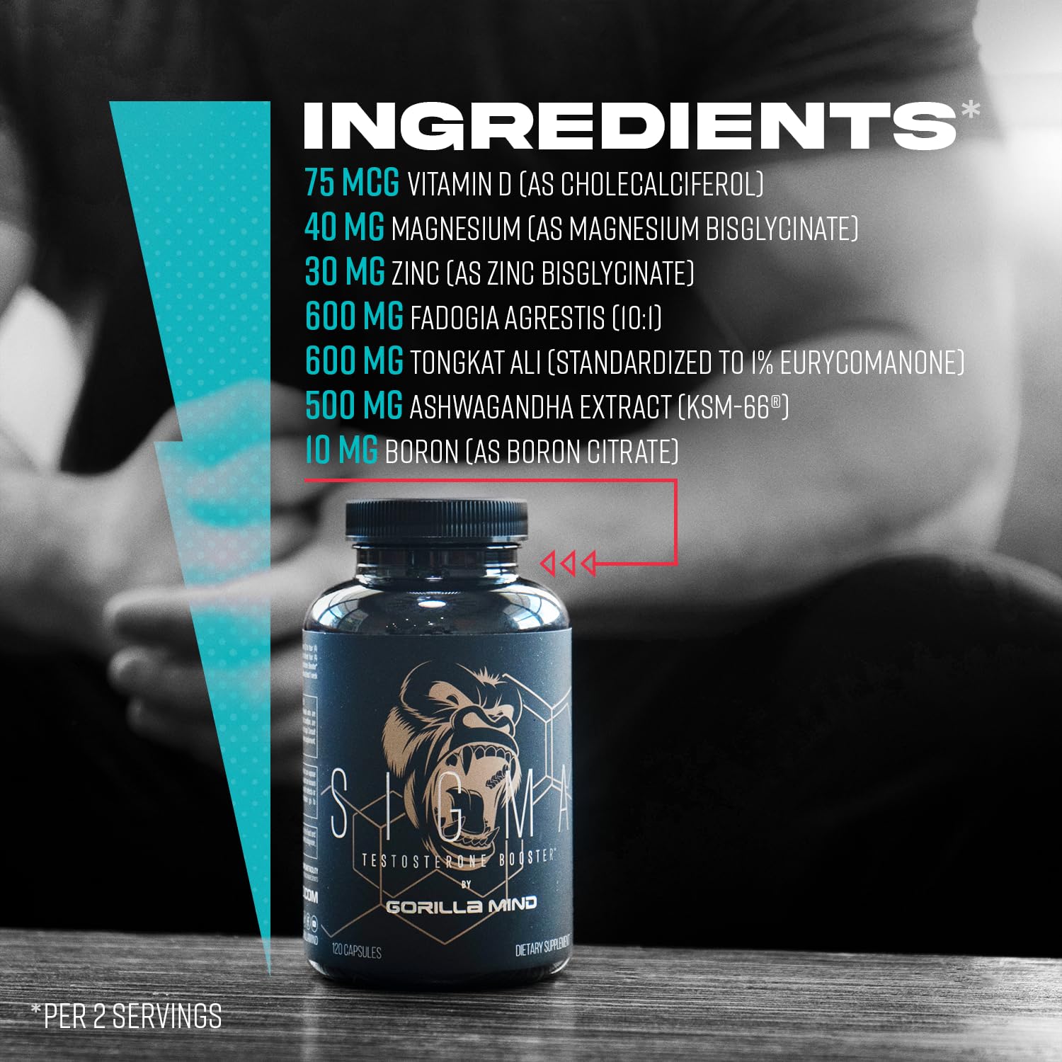 Gorilla Mind Sigma with KSM-66 Ashwagandha for consistency and cortisol modulation