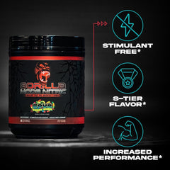 Gorilla Mind Gorilla Mode Nitric Orange Rush shaker bottle ready for a mix.