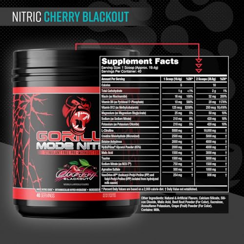 Gorilla Mode Nitric Upgraded scoop for precise pre-workout dosing