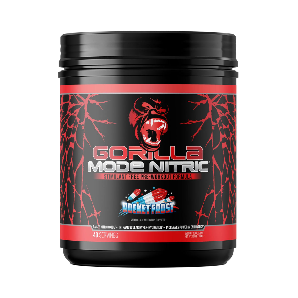 Gorilla Mode Nitric Upgraded tub and scoop for easy mixing and massive pumps.