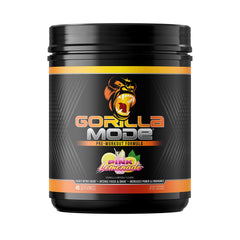 Gorilla Mind Gorilla Mode pink lemonade bottle pour shows focus and pumps during training