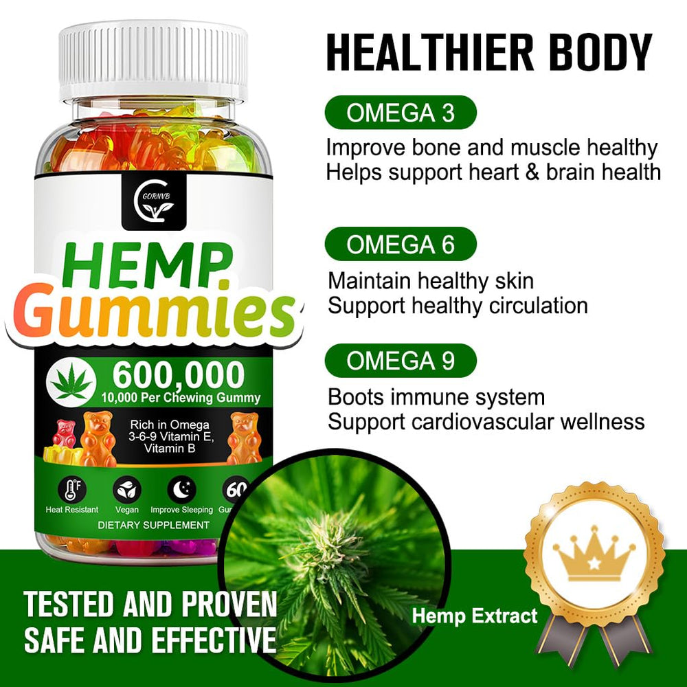 GORNVB hemp gummies close-up, bright colors and aroma enhancing mood.