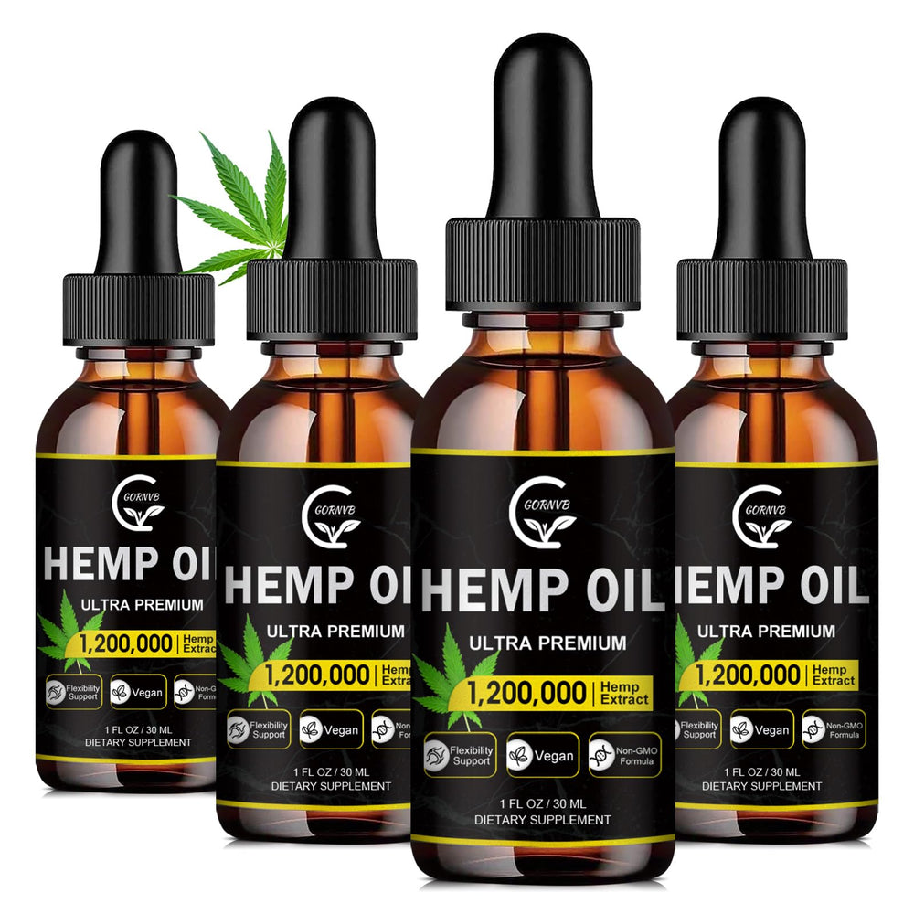 GORNVB High Potency Hemp Oil bottle front view for daily wellness support