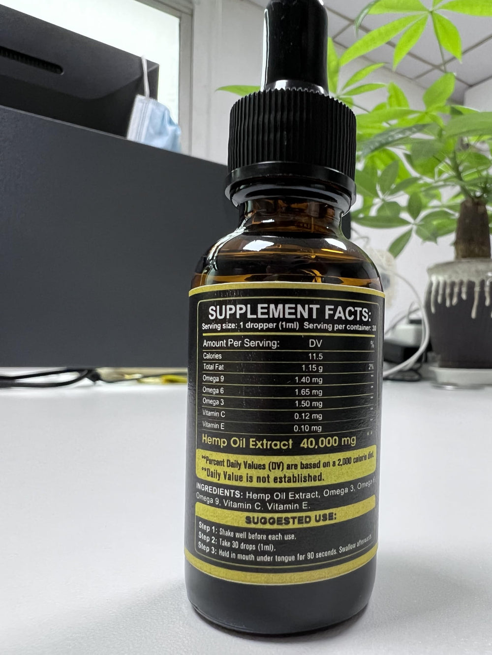 Ingredient panel illustrating organic profile and essential nutrients